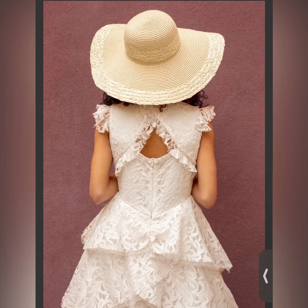 NWT Joyfolie Azalea Dress White Cream Lace‎ Tiered Gown Flower girl wedding